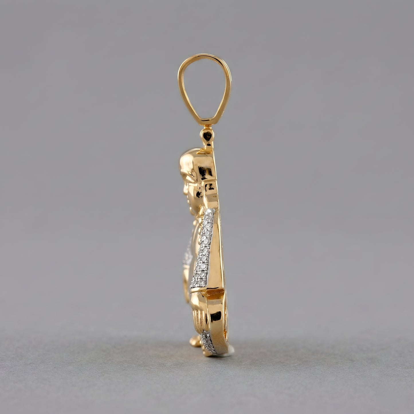 Buddha Gold pendant With Diamond