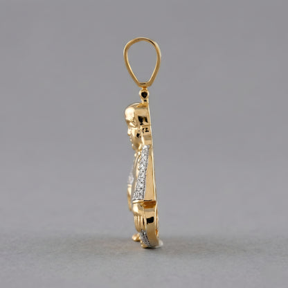 Buddha Gold pendant With Diamond