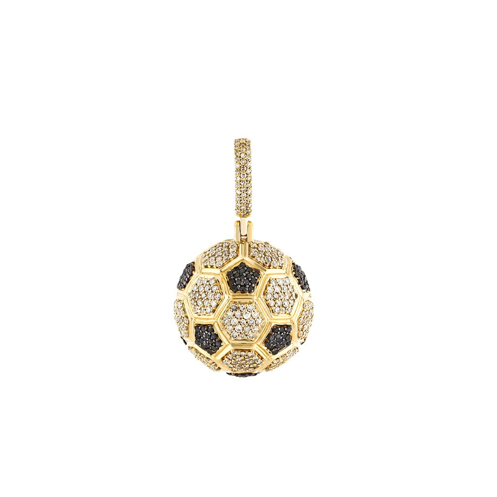 Yellow Gold Diamond Football Pendant