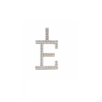 Yellow Gold Diamond illusion 'A to Z' Initial Letter Pendant