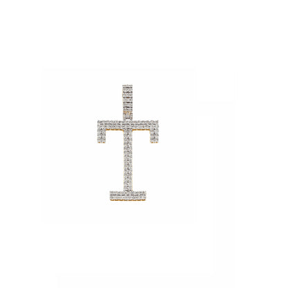 Yellow Gold Diamond illusion 'A to Z' Initial Letter Pendant