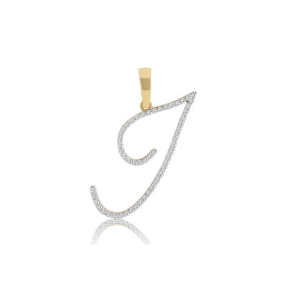 Yellow Gold Diamond Initial Pendant