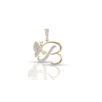 A-Z Butterfly Initial Letter Pendant by Truth Jewel