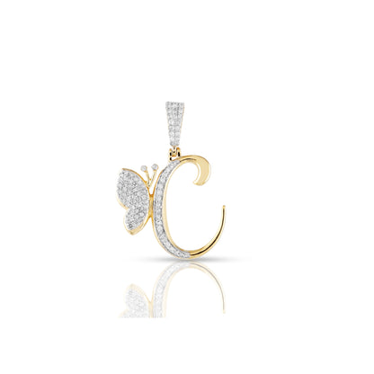 A-Z Butterfly Initial Letter Pendant by Truth Jewel