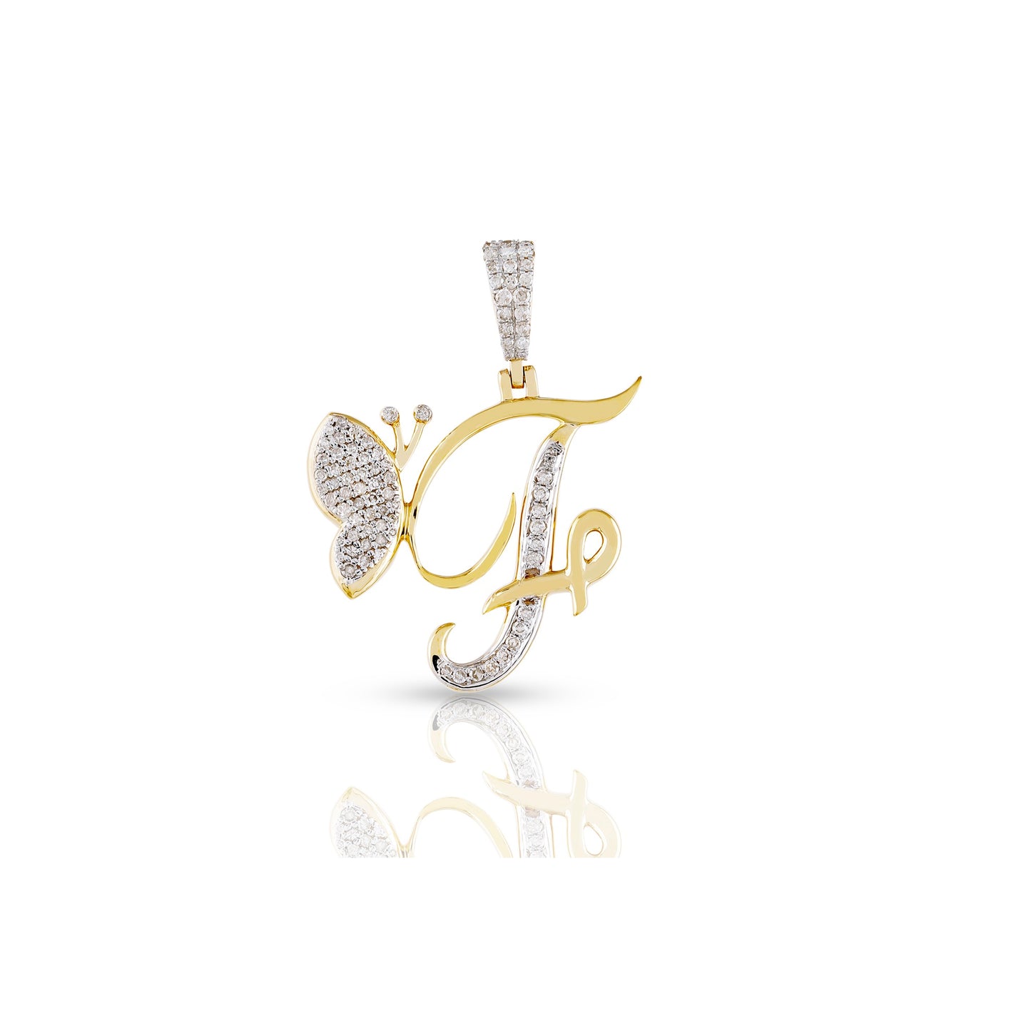 A-Z Butterfly Initial Letter Pendant by Truth Jewel