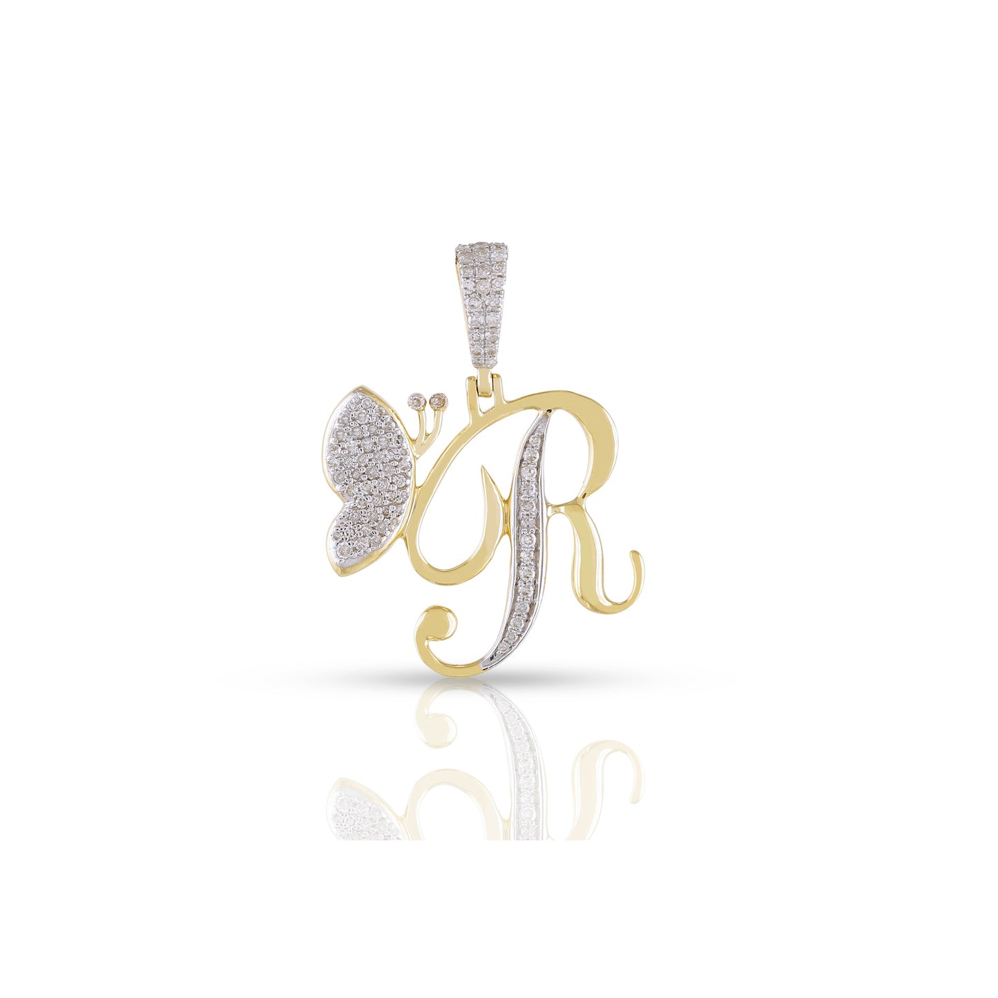 A-Z Butterfly Initial Letter Pendant by Truth Jewel