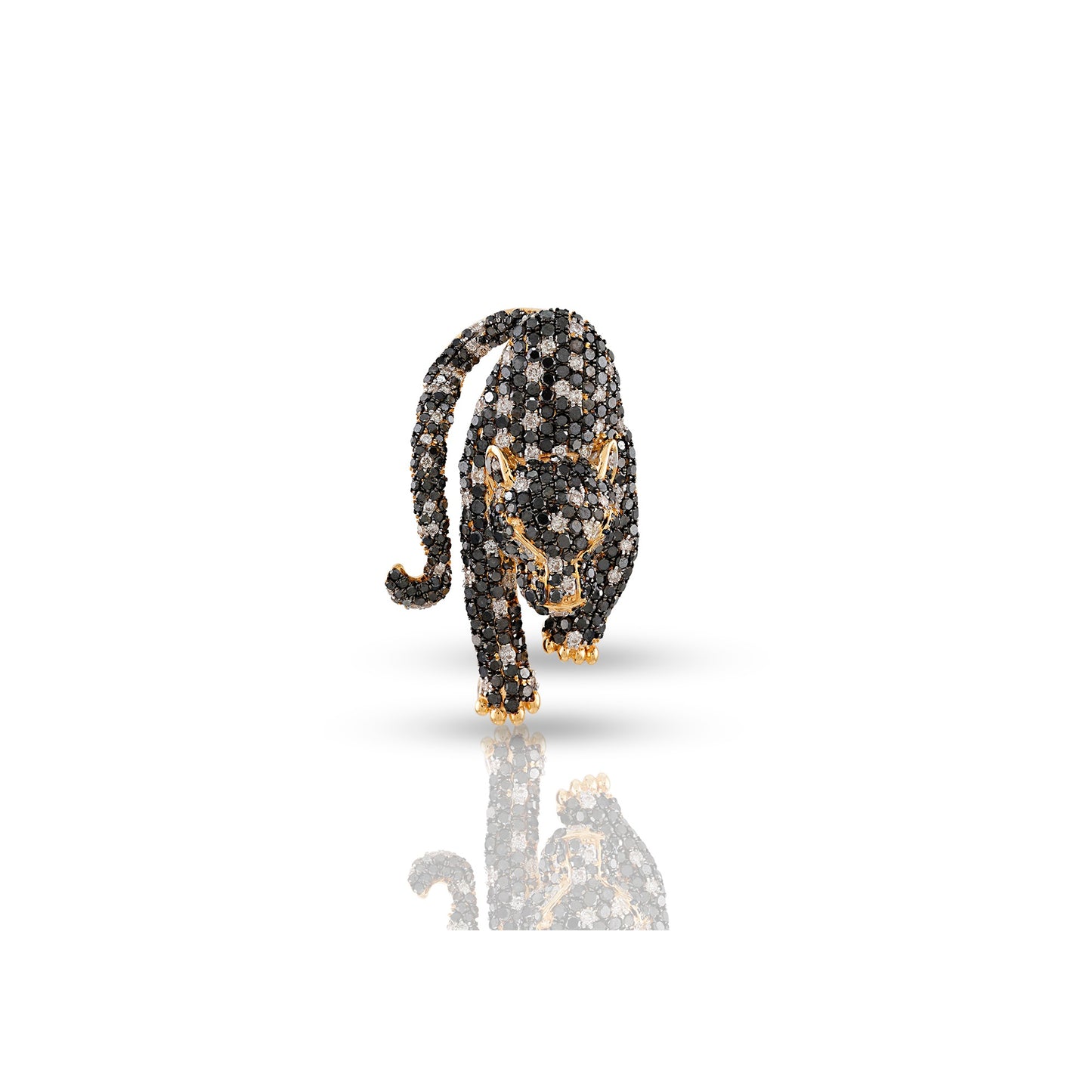 Yellow Gold Leopard Pendant by Truth Jewel