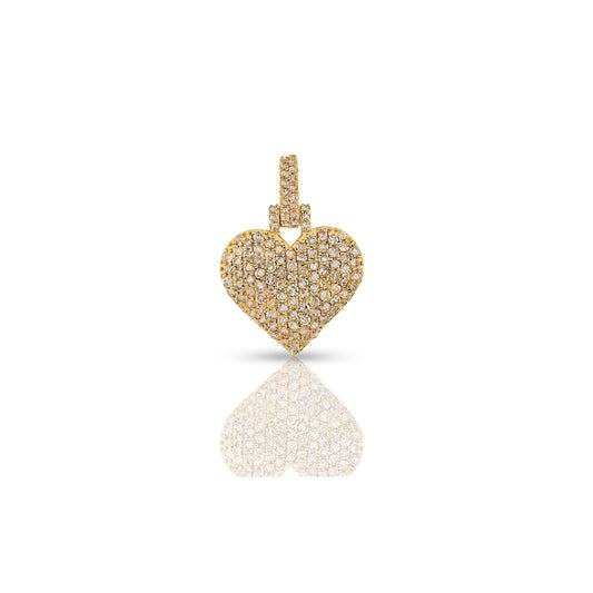 Yellow Gold Heart Pendant by Truth Jewel