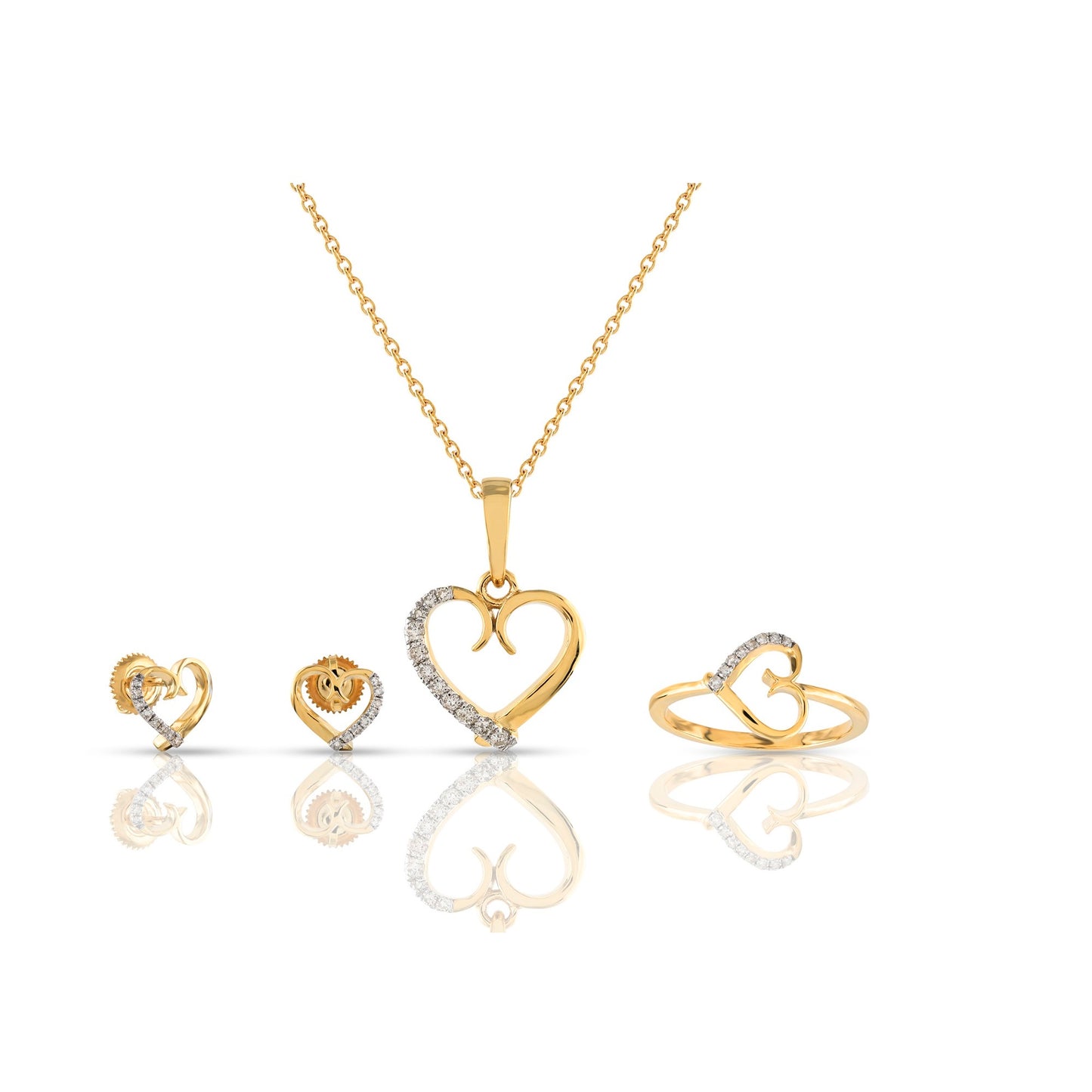 Elevate Your Style with Our Stunning Diamond Heart Pendant Set With Chain By Truth Jewel