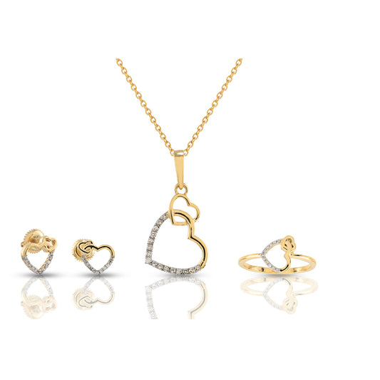 Heartfelt Sparkle: Exquisite Diamond Pendant Set With Chain Ensembles By Truth Jewel