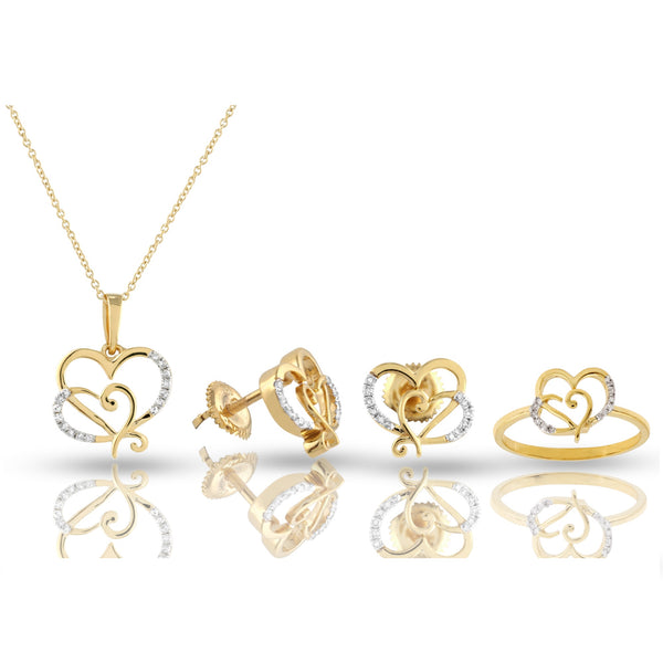 Heart's Desire: Dazzling Diamond Pendant Set With Chain