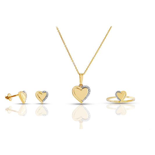 Love's Embrace: Diamond Heart Pendant Set With Chain By Truth Jewel