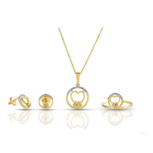 Infinite Adoration: Heart-Shaped Diamond Pendant Set With Chain By Truth Jewel