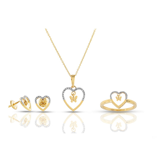 Timeless Elegance: Diamond Heart Pendant Set With Chain By Truth Jewel
