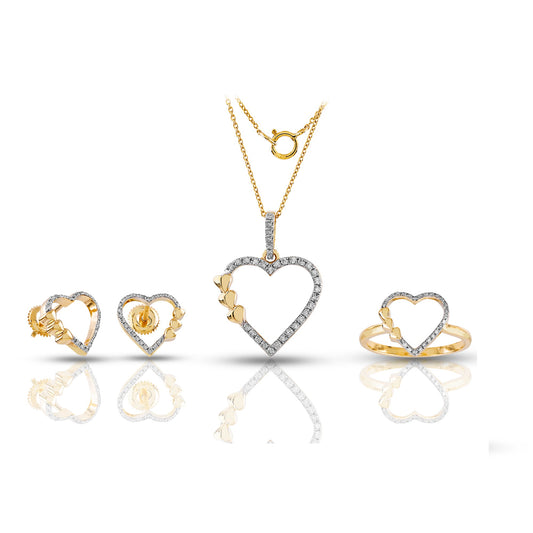 Captivating Brilliance: Heart-Shaped Diamond Pendant Set With Chain By Truth Jewel
