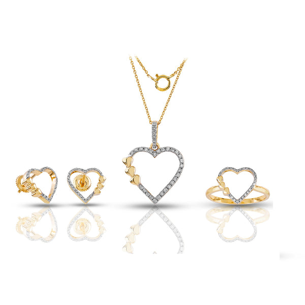 Captivating Brilliance: Heart-Shaped Diamond Pendant Set With Chain