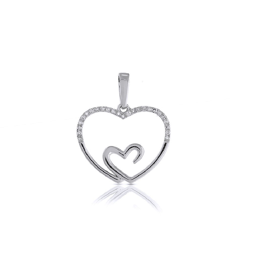 Double Heart in Heart 10KT Gold Pendant