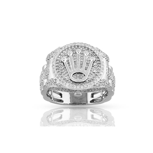 White Gold Diamond Rolex  Ring by Truth Jewel