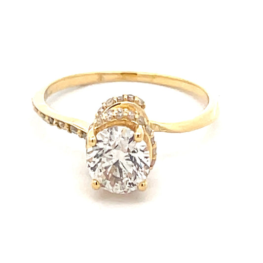 14K Yellow Gold 1.33ct Round Diamond Solitaire Ring By Truth Jewel