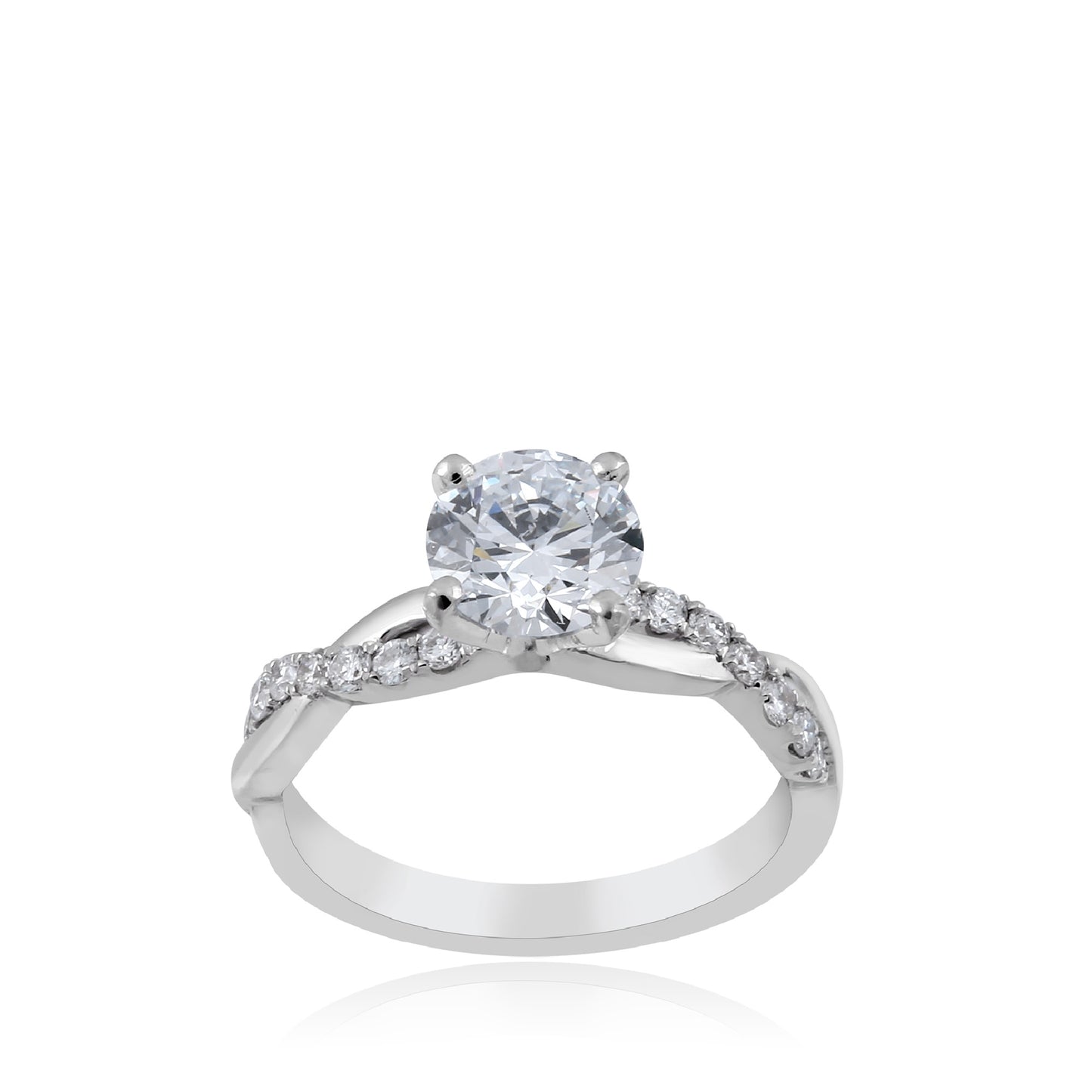 Diamond ring with a white background
