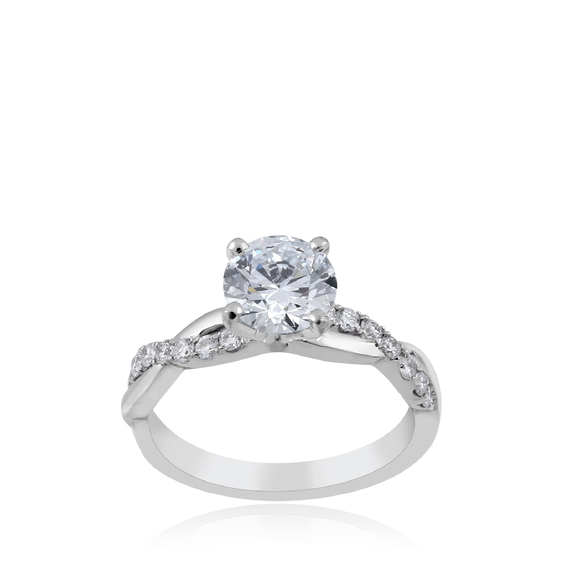 Diamond ring with a white background