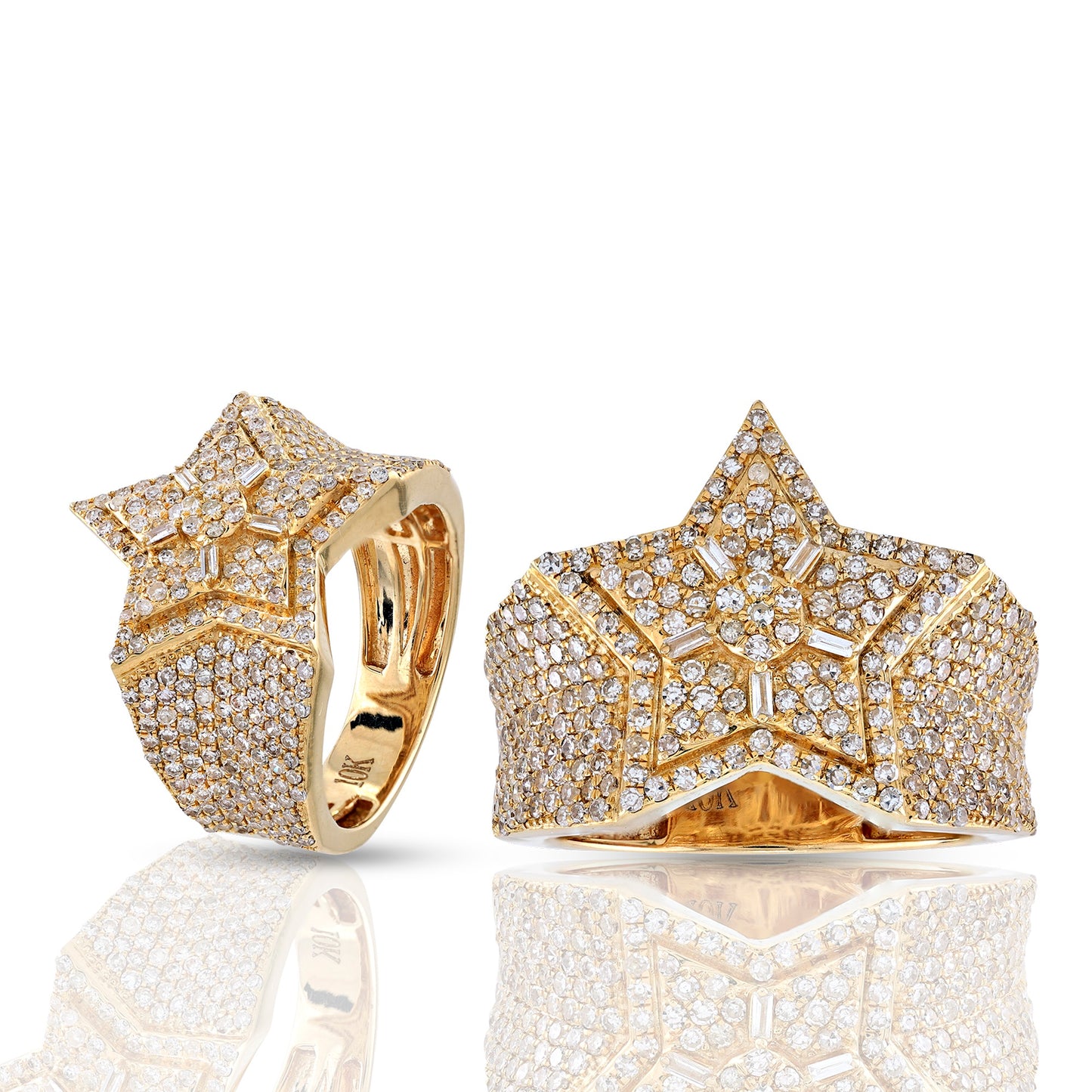 Iced Star Diamond Signet Ring Bold Statement Shine By Truth Jewel