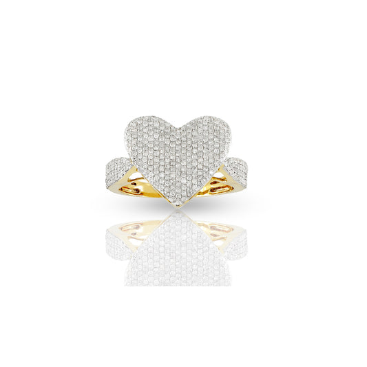 0.71 Carat Round Diamond Heart Ring by Truth Jewel