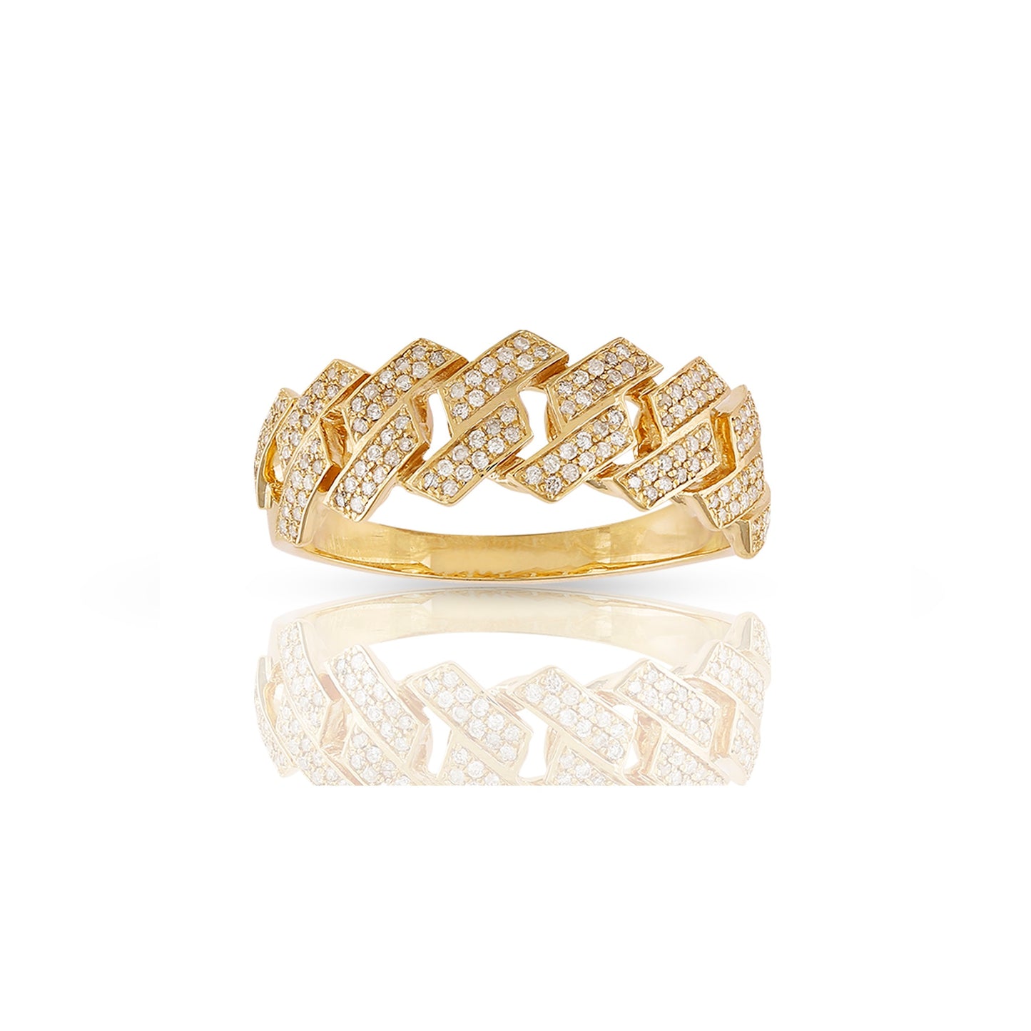 10k Yellow Gold Gold Cuban Ring By Truth Jewel