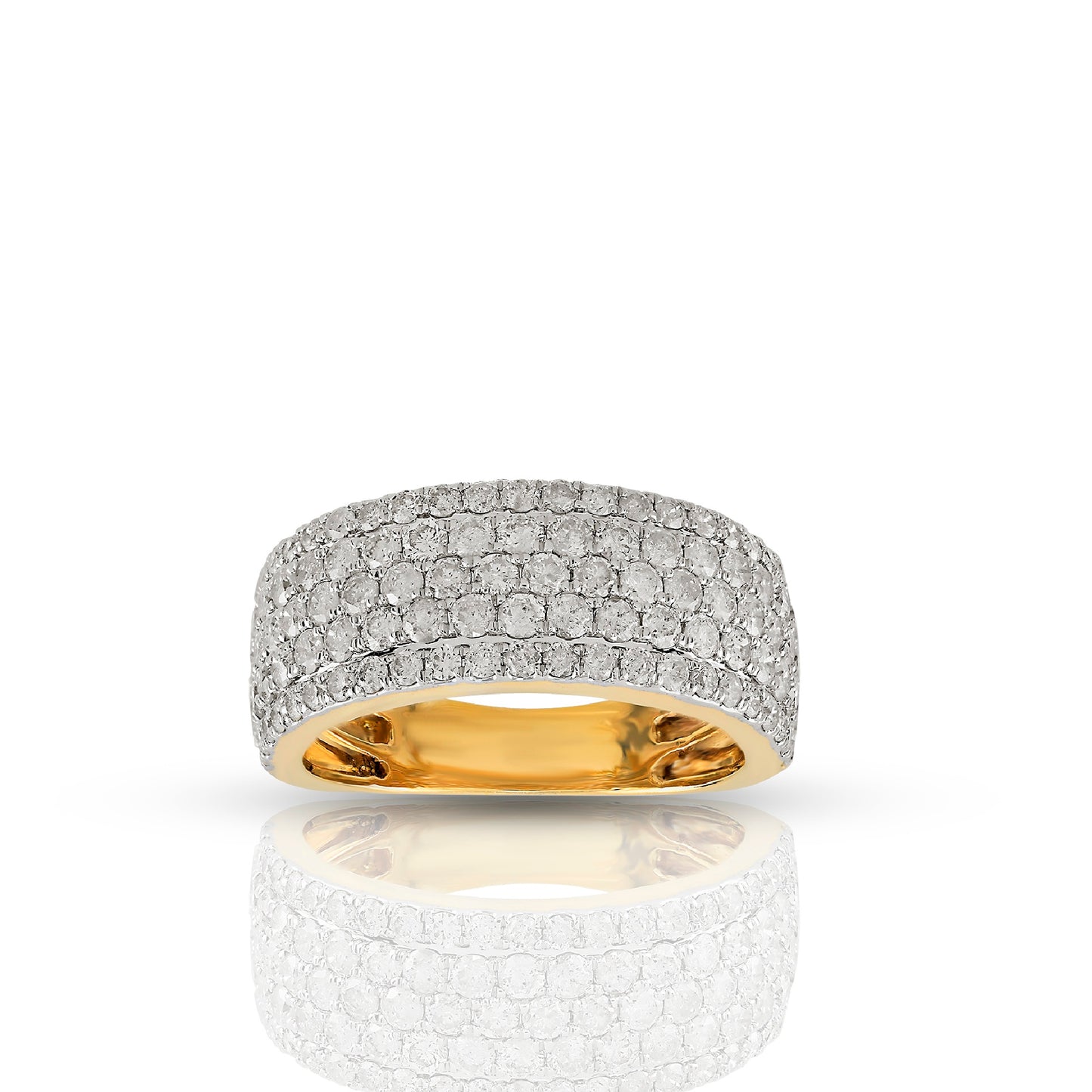 Iced-Out Diamond Wide Band Ring Heavy Shine Statement By Truth Jewel