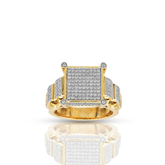 Hip Hop Square Diamond Signet Ring – Heavy Look By Truth Jewel