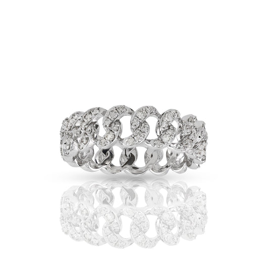 Iced Cuban Link Diamond Band Ring By Truth Jewel
