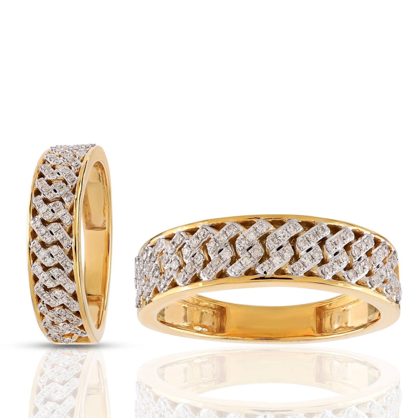 Iced Diamond Script Ring for Bold Everyday Shine By Truth Jewel