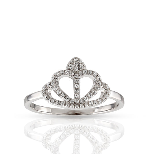 925 Silver Cubic Zirconia Diamond Queen Crown Pendant