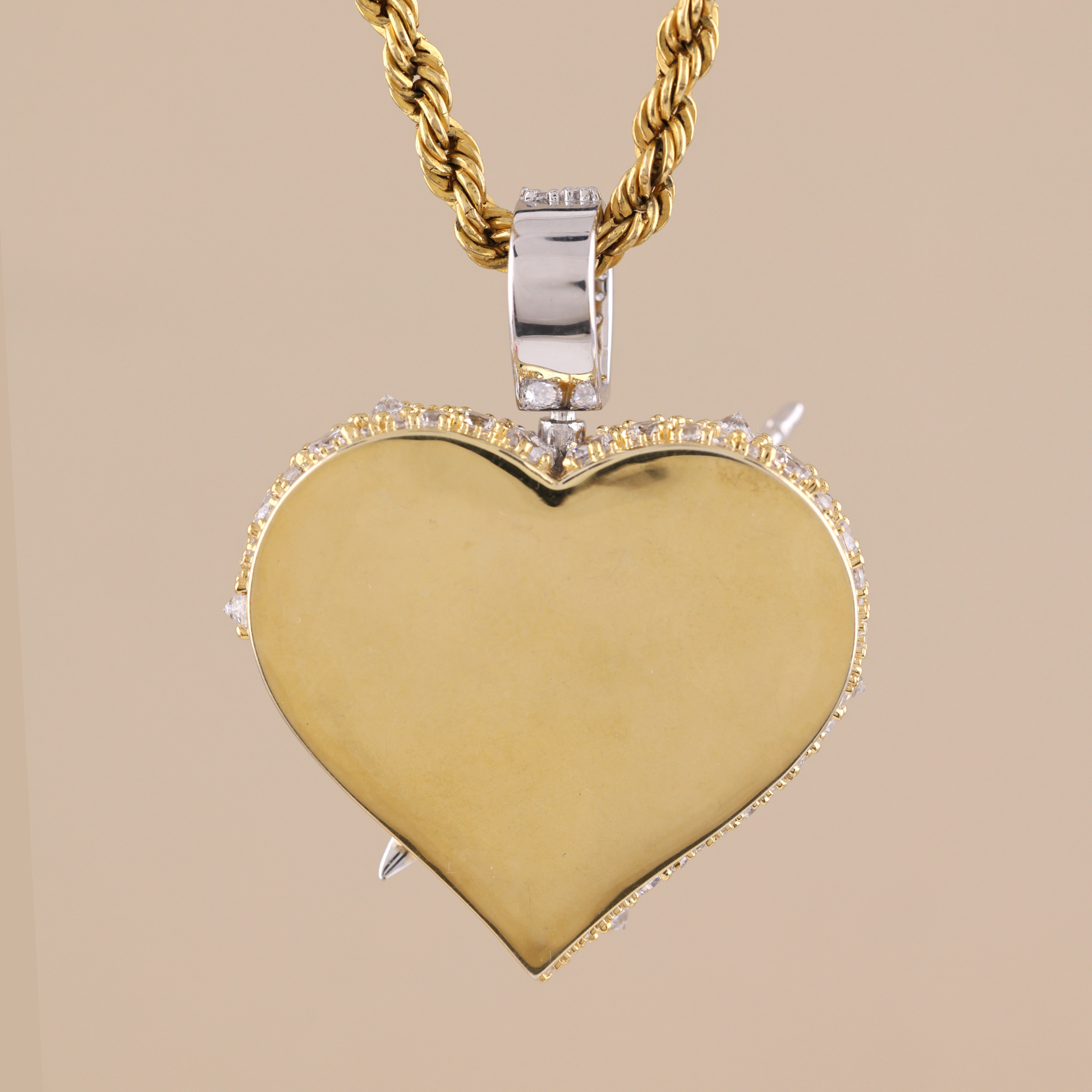 Solid Gold Plated Heart Pendant