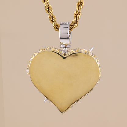 Solid Gold Plated Heart Pendant