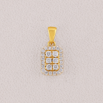 white Diamond gold pendant