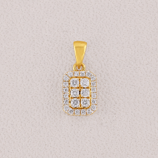 white Diamond gold pendant
