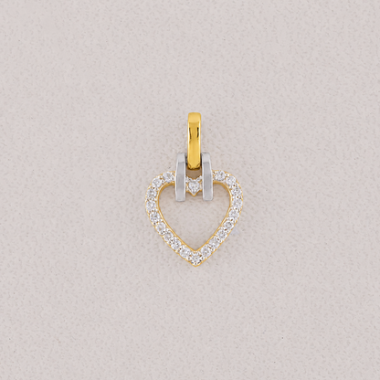 Heart romantic diamond pendant
