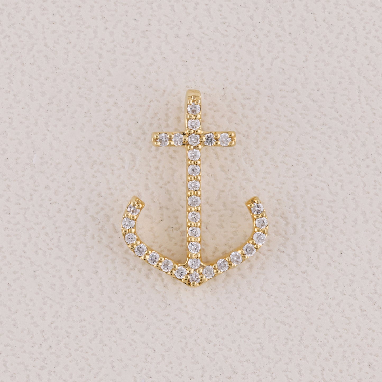 gold anchor pendant