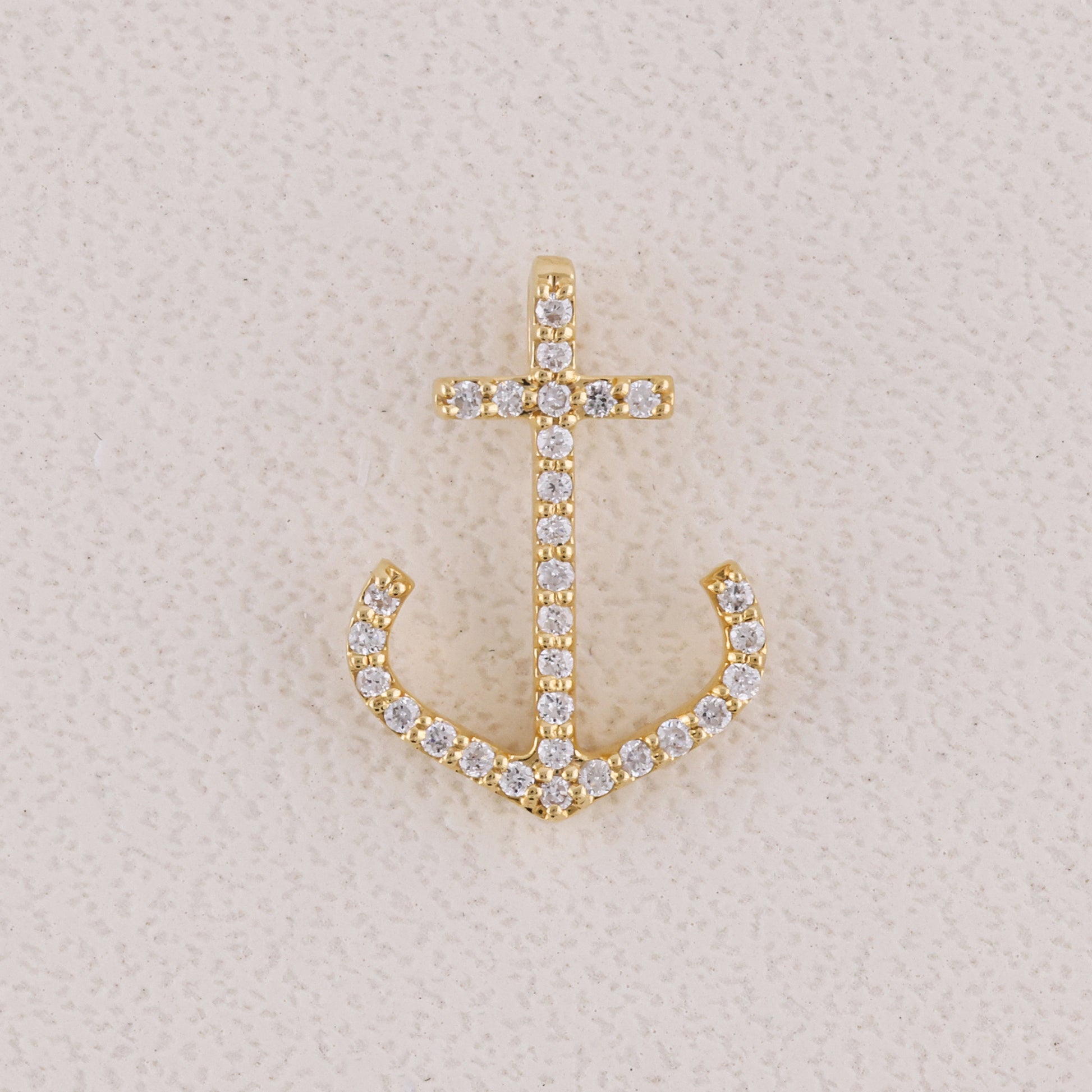 gold anchor pendant