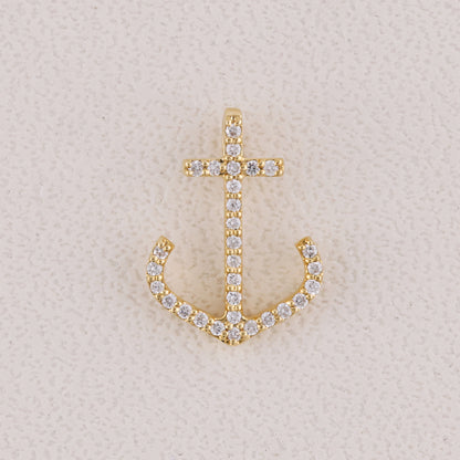 gold anchor pendant