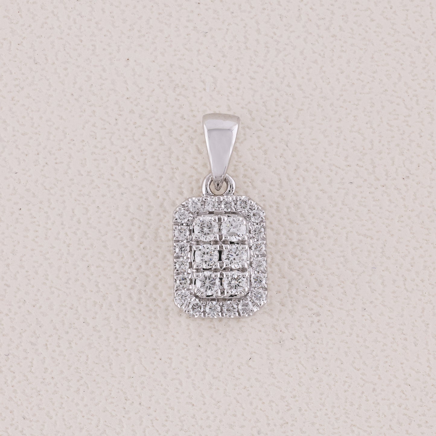 diamond cluster pendant