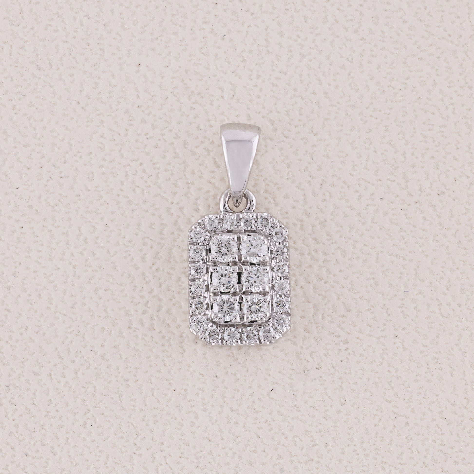 diamond cluster pendant
