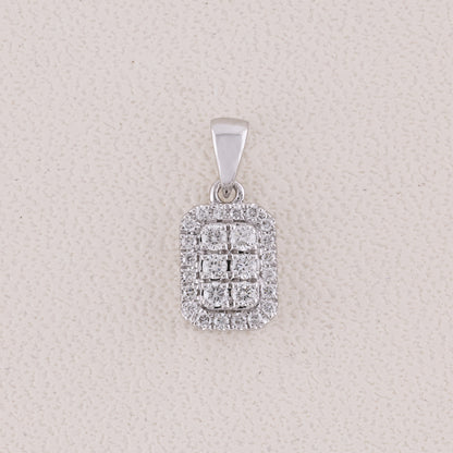 diamond cluster pendant