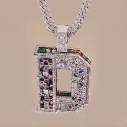 diamond initial pendant