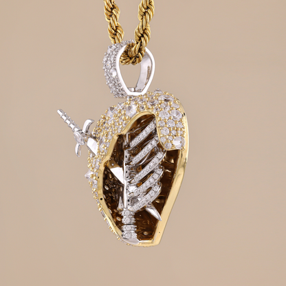 heart with diamonds pendant