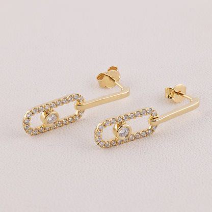 VS lab diamond earrings