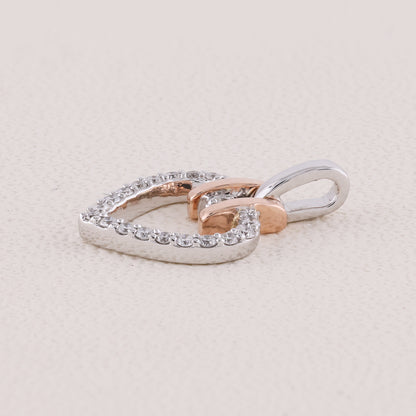 lab grown diamond heart pendant