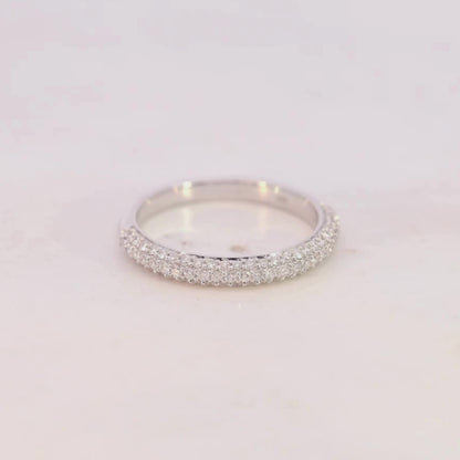 0.50CT Pavé Diamond Band Ring in Gold