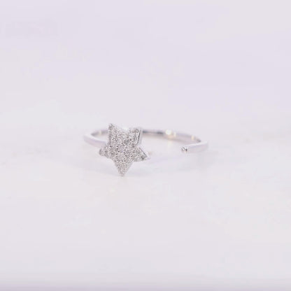 0.20CT Star Diamond Open Ring in Gold